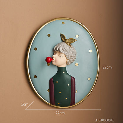 Adesivo murale Bambina tra le bolle