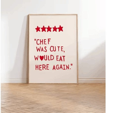 Poster minimalista cuore rosso