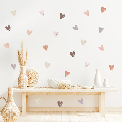 Adesivo cuori boho