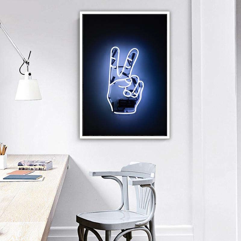 Poster cuore neon