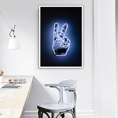 Poster cuore neon