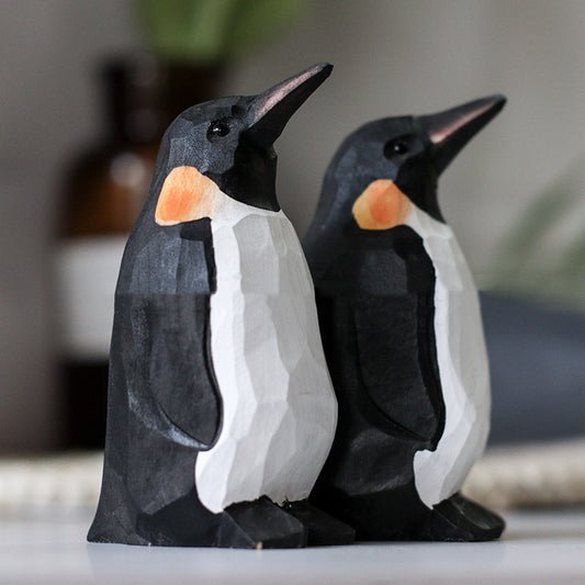 Scultura Pinguino legno