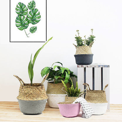 Cestino fiori rattan
