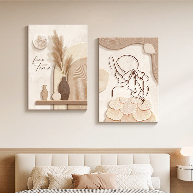 Quadro astratto linee e figure