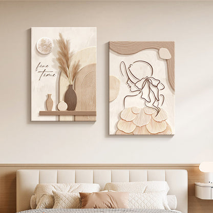 Quadro astratto linee e figure