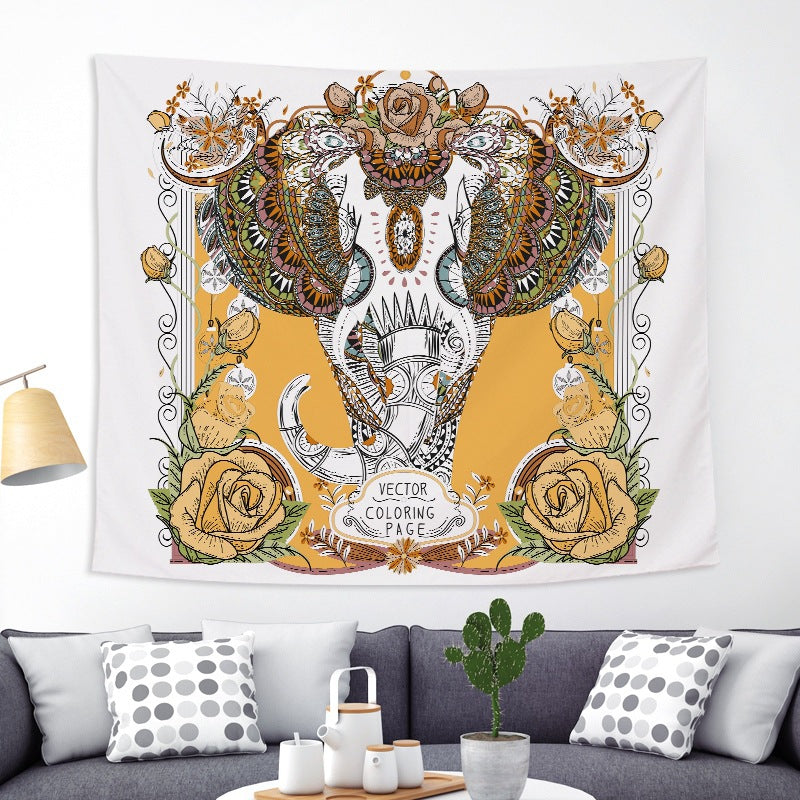 Tappezzeria elefante colorato