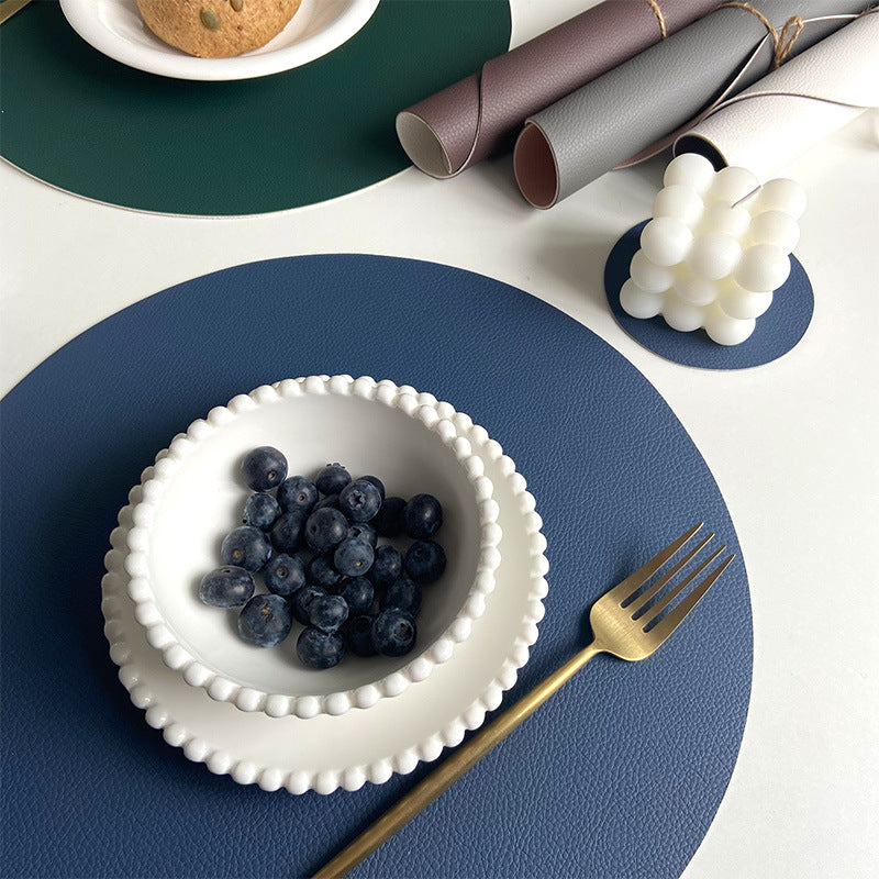 Set sottobicchieri in pelle