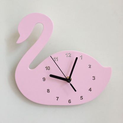 Orologio da parete Cigno rosa