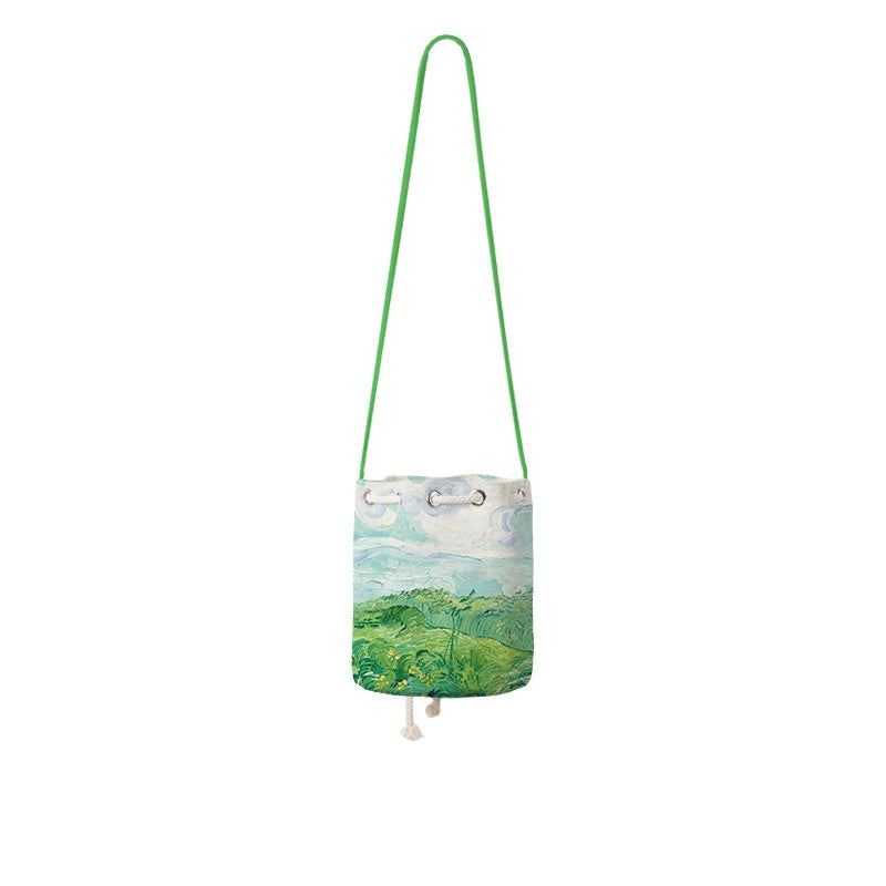 Borsa tela campo grano vintage
