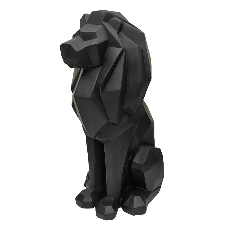 Statuetta Leone Geometrico