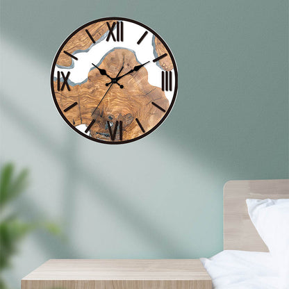 Orologio da parete Texture legno naturale