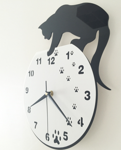 Orologio da parete Gatto nero zampe