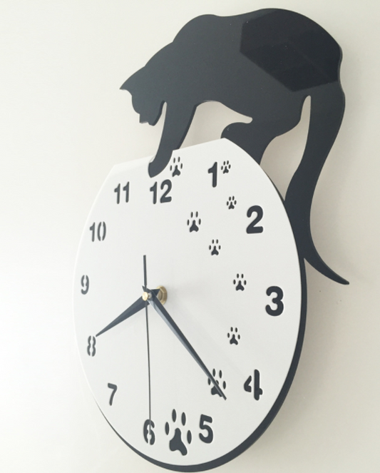 Orologio da parete Gatto nero zampe
