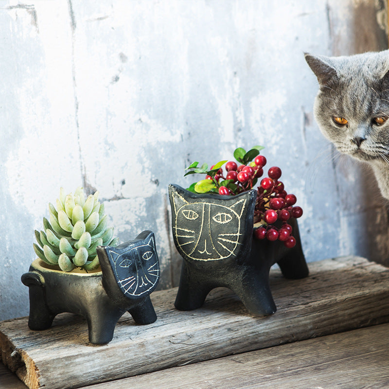 Vaso con decoro animale