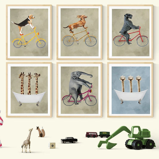 Quadro su tela Animali cartoon