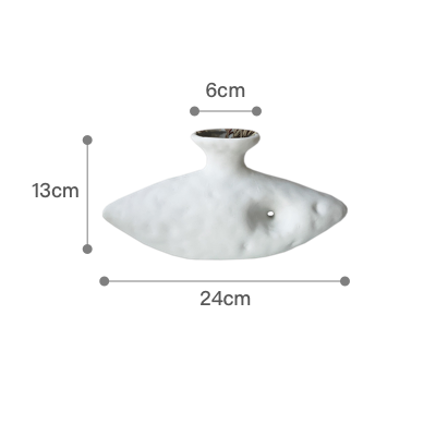 Vaso Ceramica Bianco