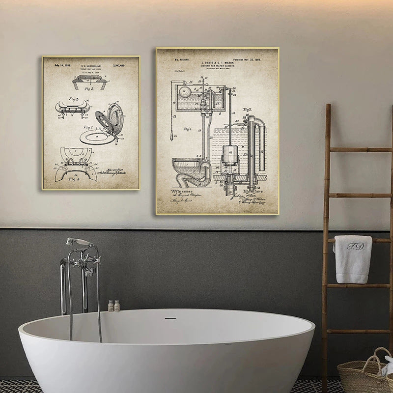 Quadro vintage bagno