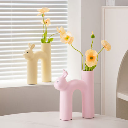 Vaso ceramica color crema