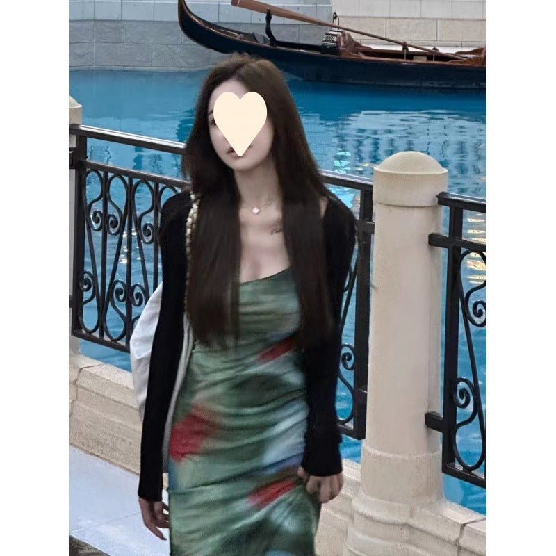 Vestito slip dipinto