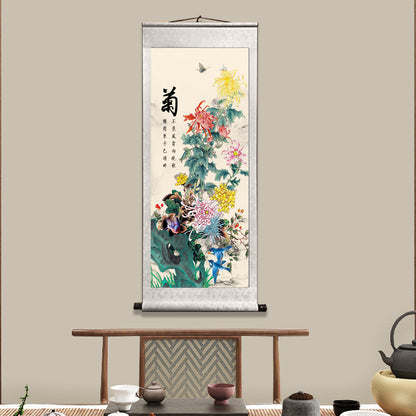 Quadro fiori prugna e orchidea