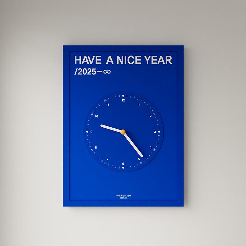 Orologio da parete Quadro blu anno