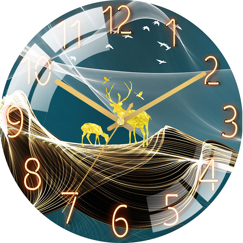 Orologio da parete Cervo albero floreale