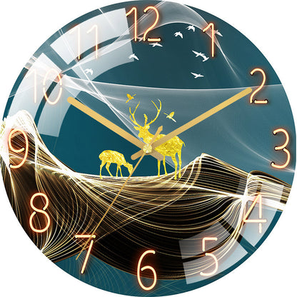 Orologio da parete Cervo albero floreale