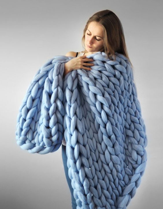 Coperta lana tessuta a mano