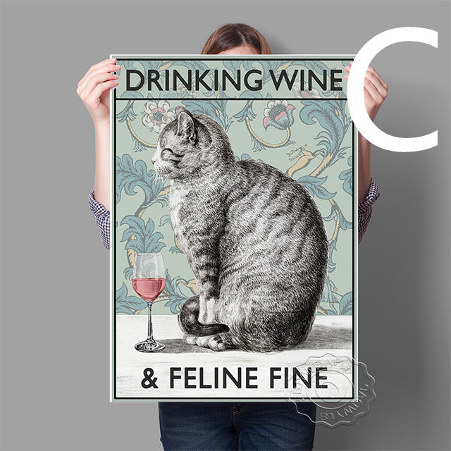Quadro gatto vintage