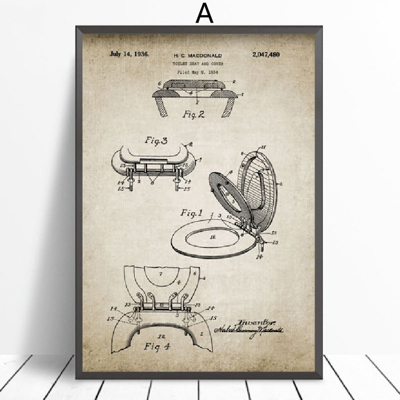 Quadro vintage bagno