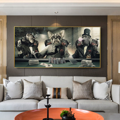 Quadro scimmie e cani