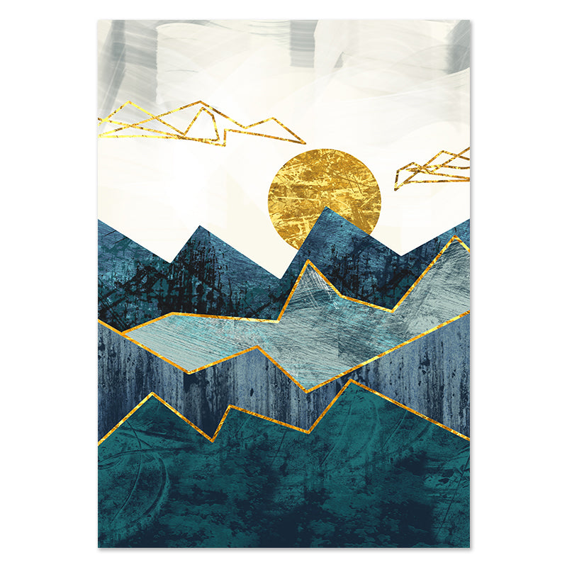 Stampa paesaggio montano astratto