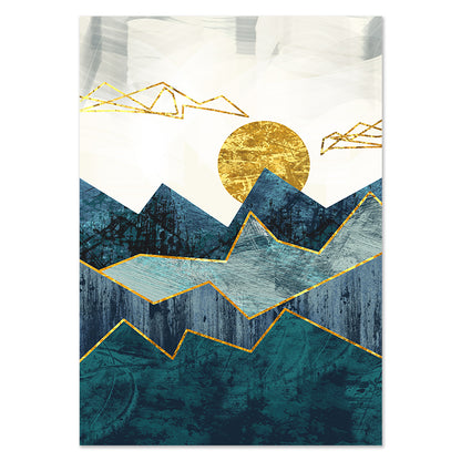 Stampa paesaggio montano astratto
