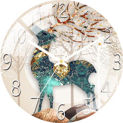 Orologio da parete Cervo albero floreale