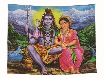 Arazzo Shiva e devota