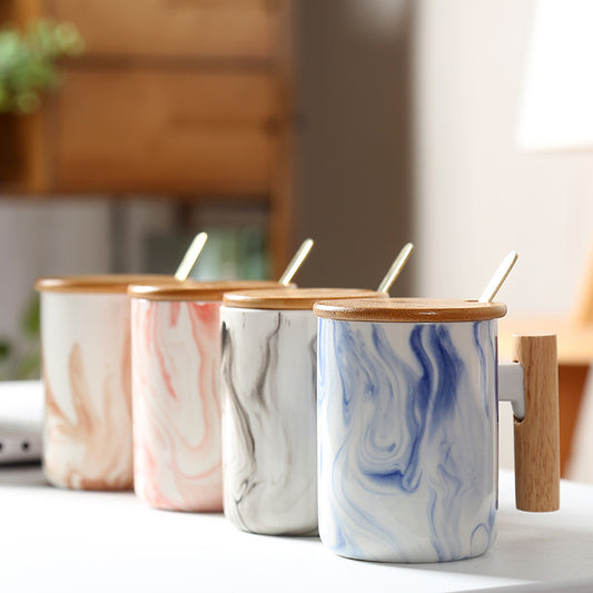 Tazza ceramica marmorizzata