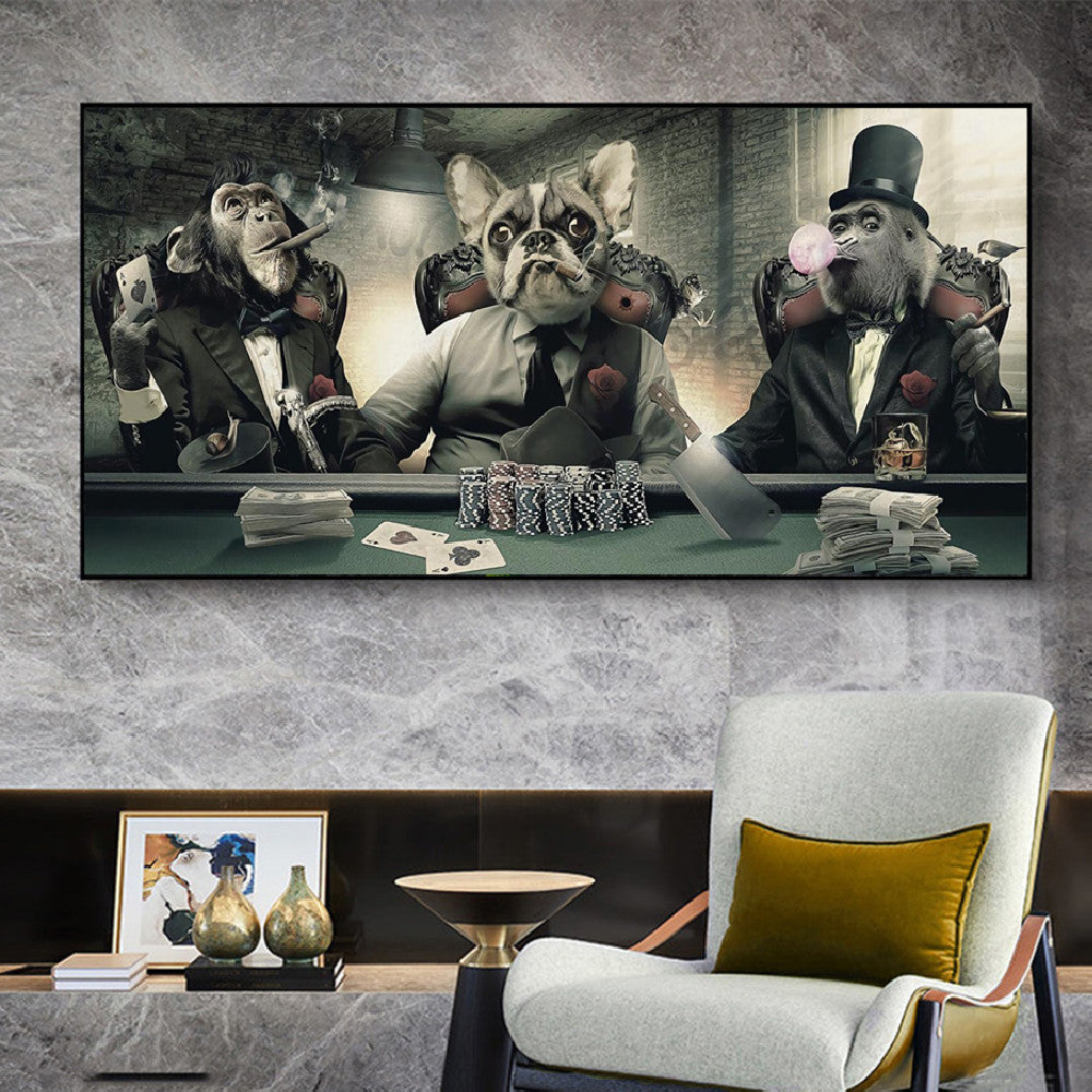 Quadro scimmie e cani