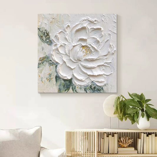 Quadro su tela Peonia bianca