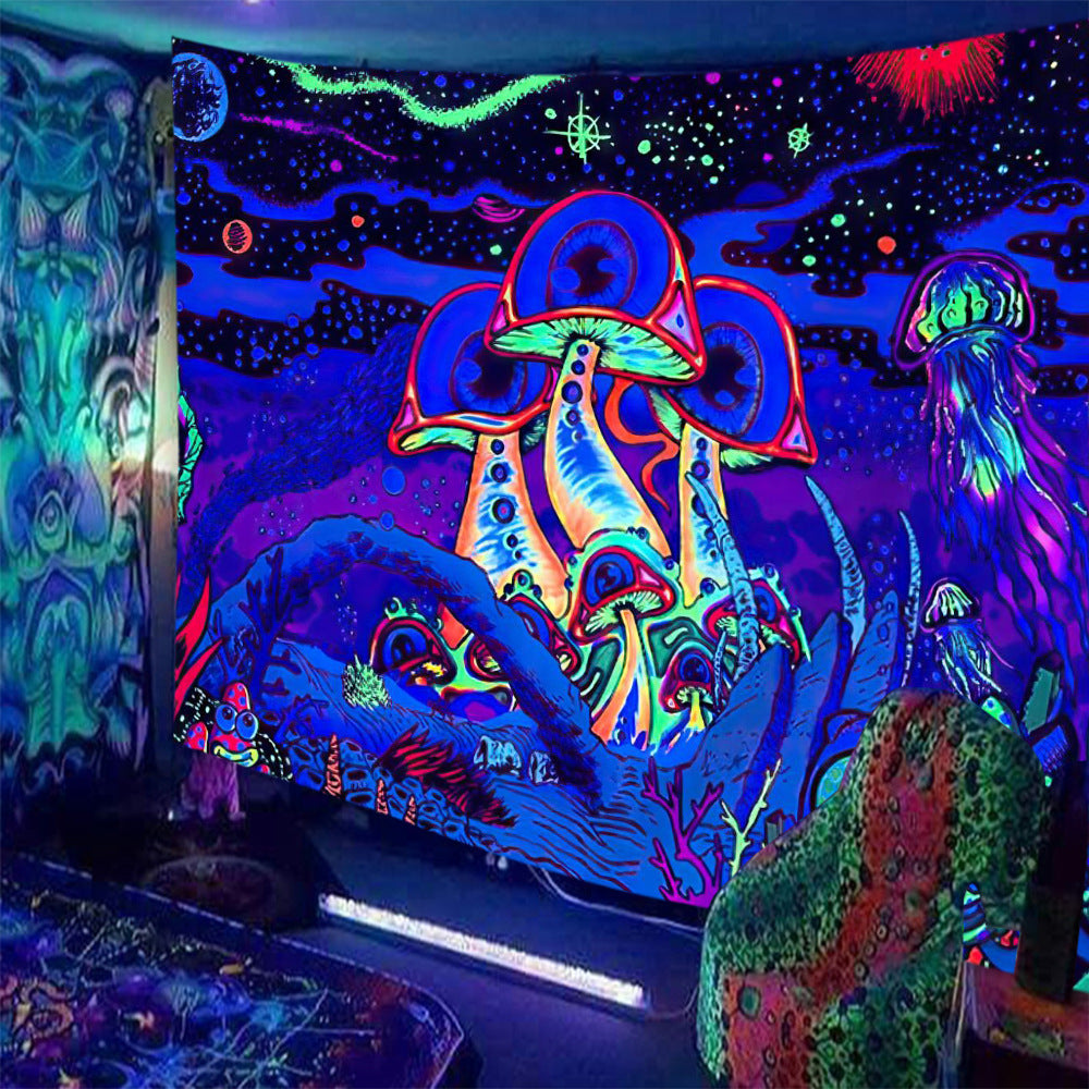 Tappezzeria teschio fluorescente