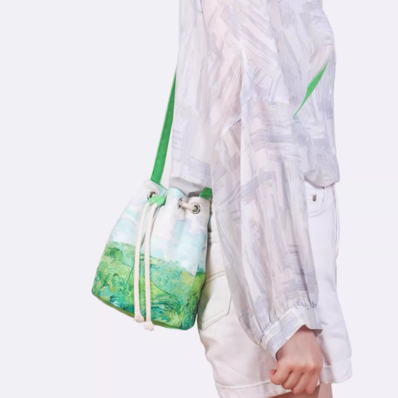 Borsa tela campo grano vintage