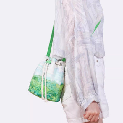 Borsa tela campo grano vintage