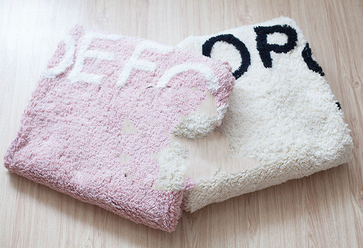 Tappetino lettere cotone
