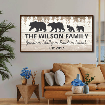 Quadro Famiglia di orsi