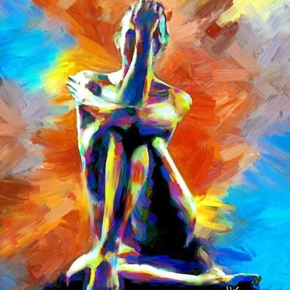 Quadro astratto figure femminili