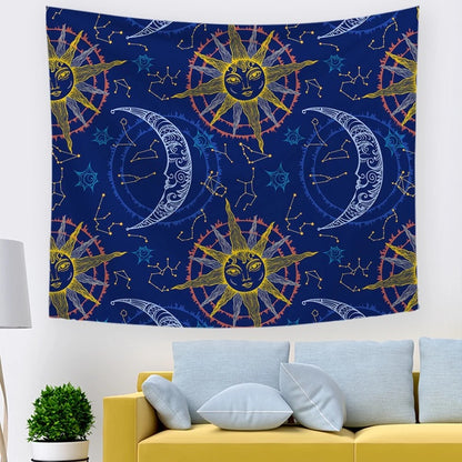 Tappeto Sole Luna Stelle