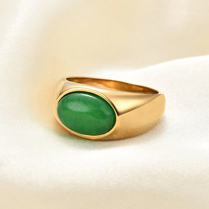 Anello acciaio mosaico pietra naturale