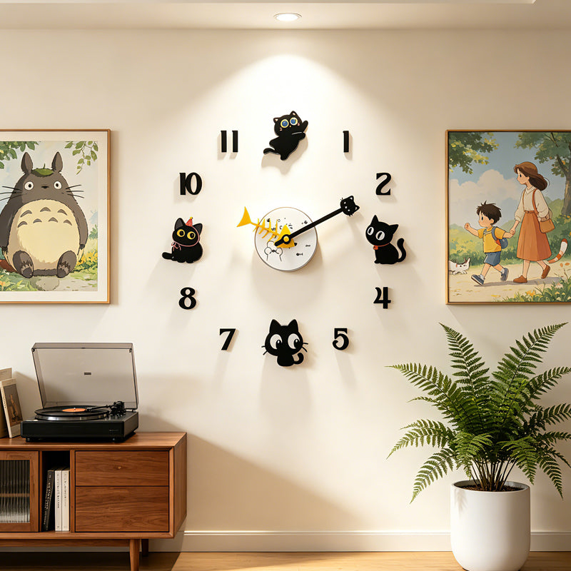 Orologio da parete Gatti silhouette