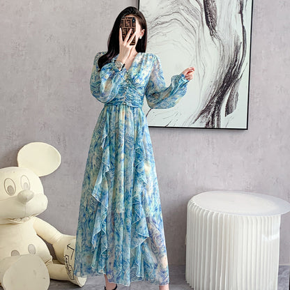 Vestito blu dipinto