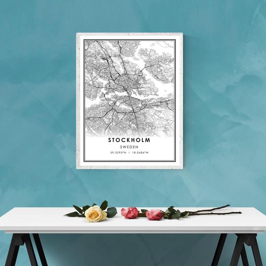 Quadro astratto mappa città