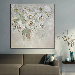 Quadro su tela Fiori bianchi cascanti